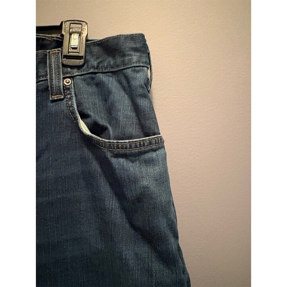 Carhartt Jeans Mens 36x32 Blue Medium Wash Relaxed Fit Straight Leg - Picture 3 of 10